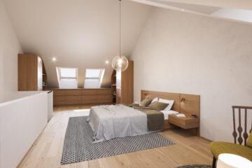 Reihenhaus mit praktischem Grundriss - Schlafzimmer im Dachgeschoss